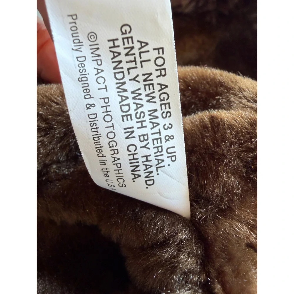 Bison Plush Backpack Brown Buffalo Faux Fur Stuffed Animal Shoulder Bag Tote